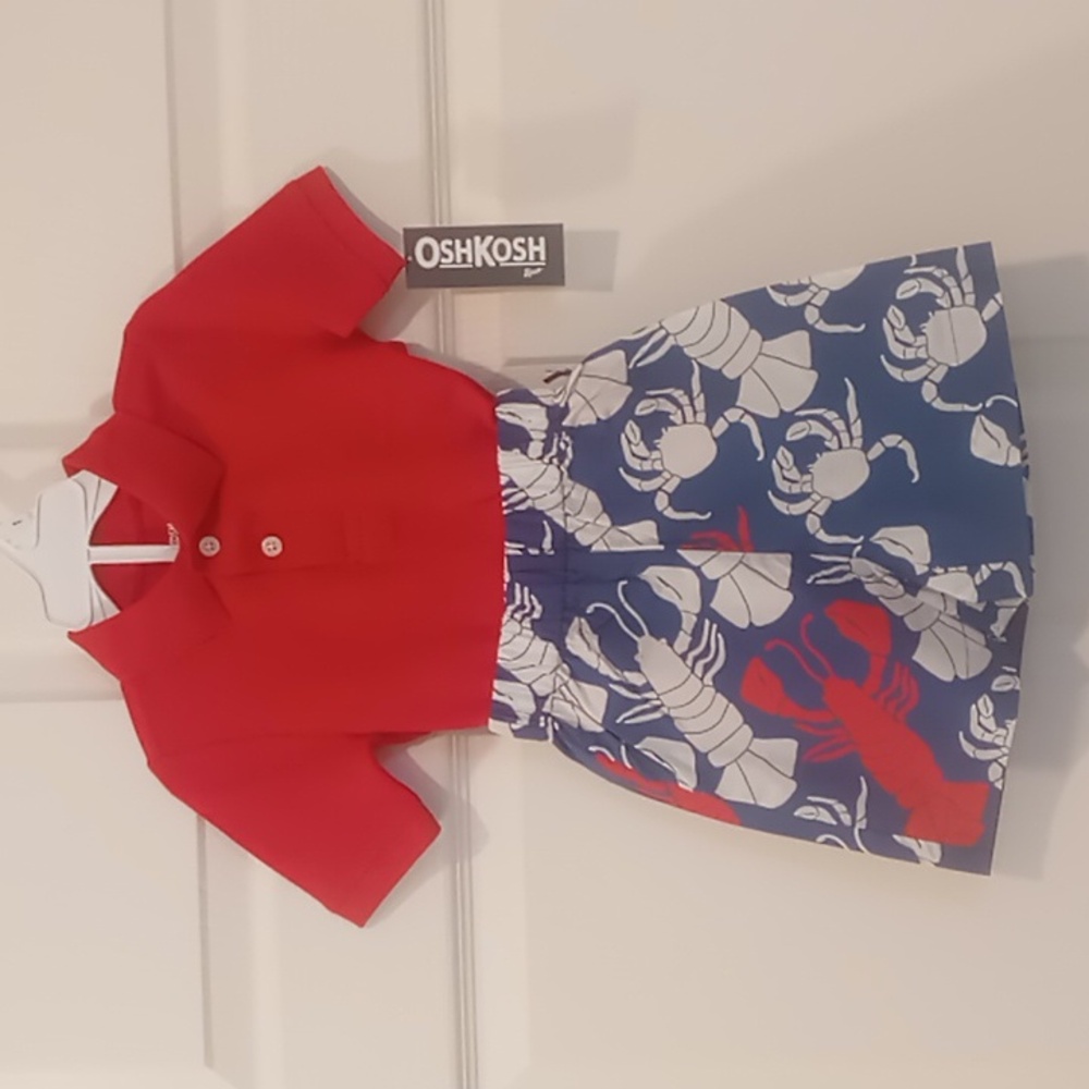 Osh Kosh Onsie and Classic Prep Lobster Invasion Shorts Size 9-12 & 18-24 months